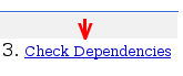 Check Dependencies menu