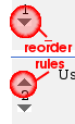 Reorder rules using arrows